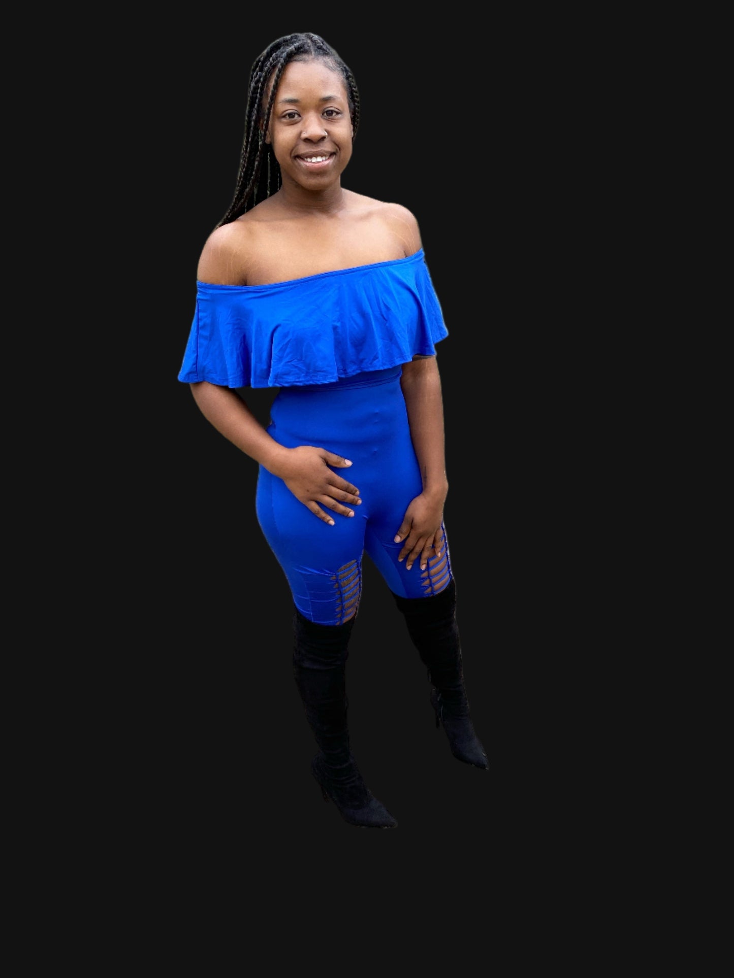 Off Shoulder Ripped Jumpsuit | Lux Exclusive fashion Series