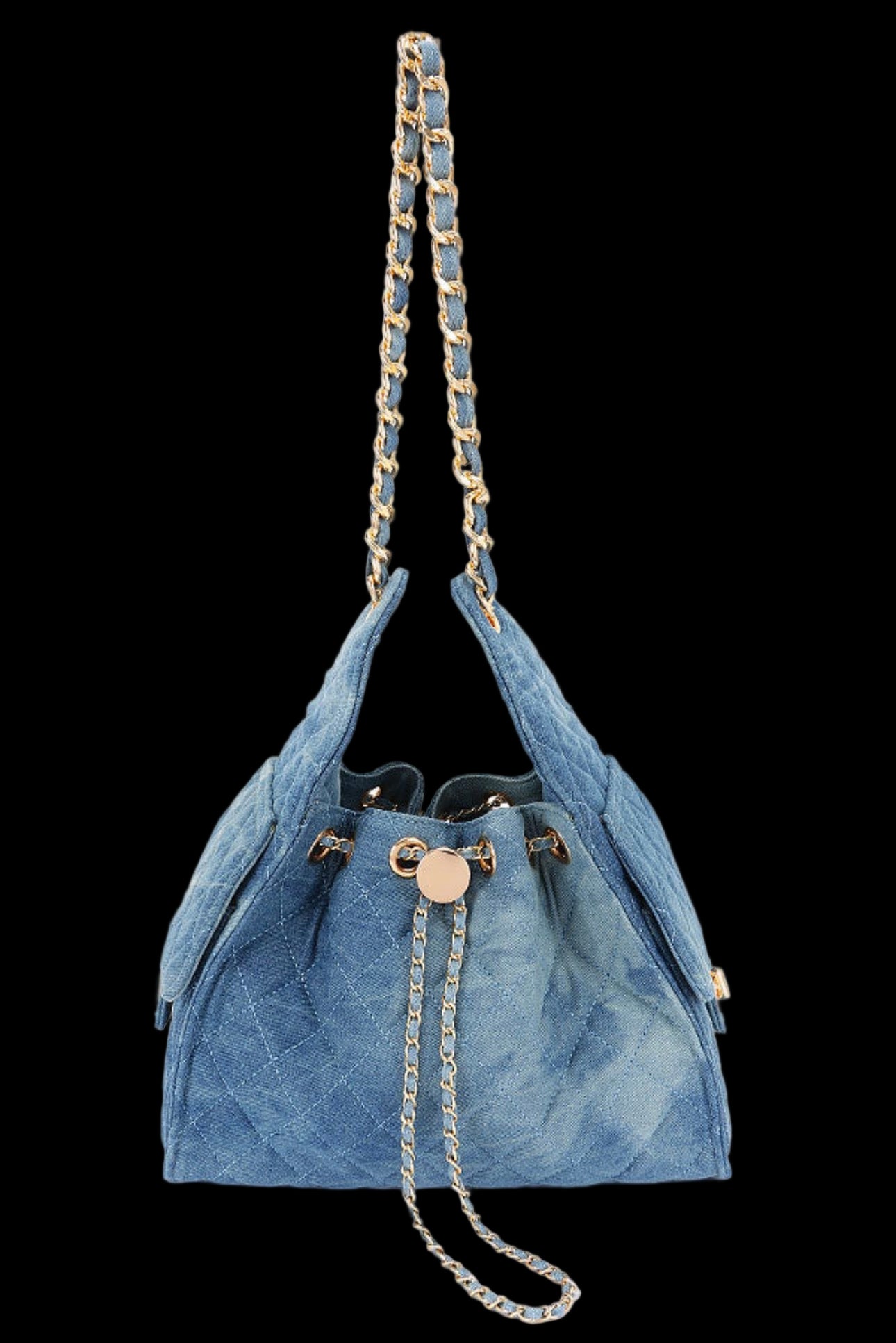 Blue quilted Denim bag