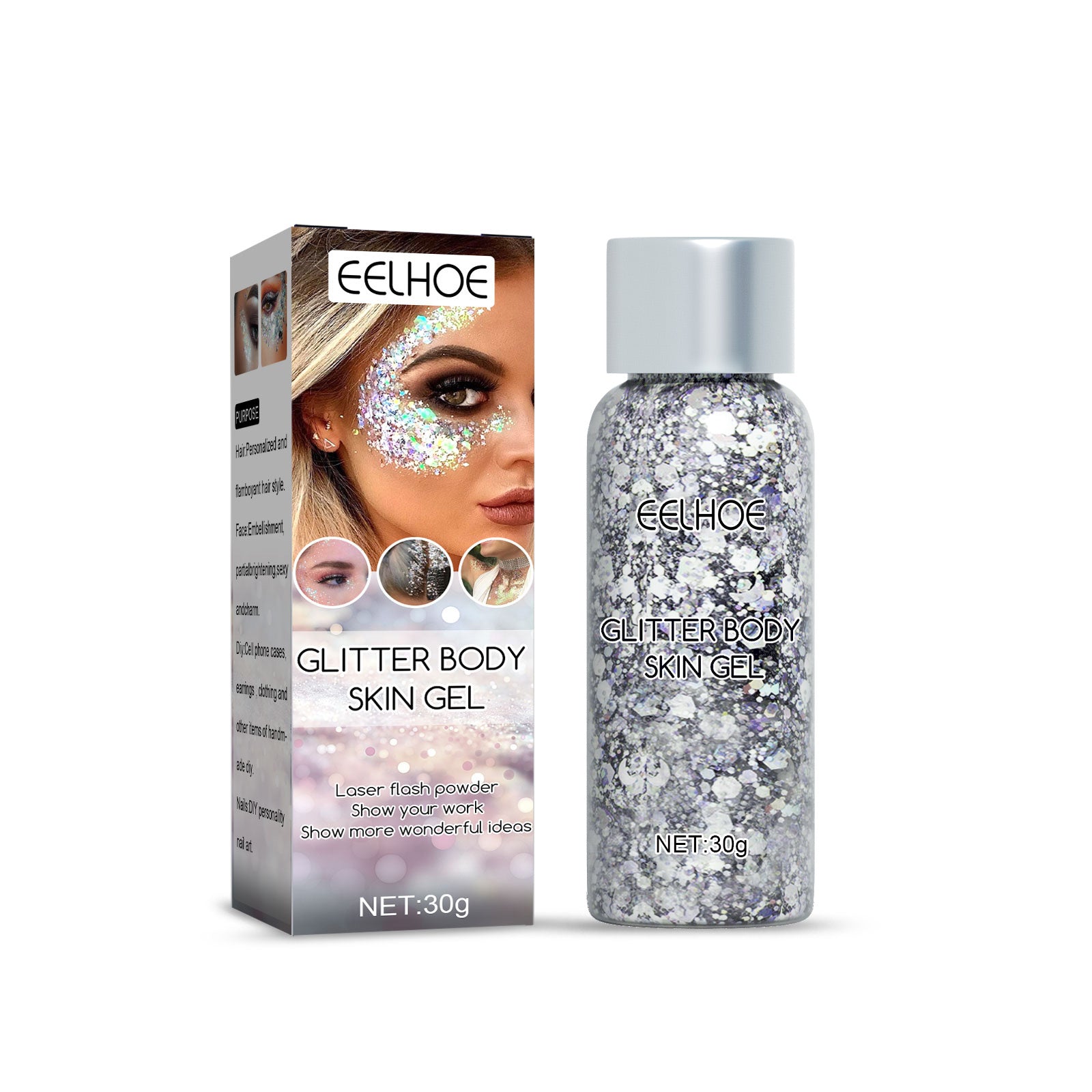Shining Body Skin Gel (Silver) Makeup