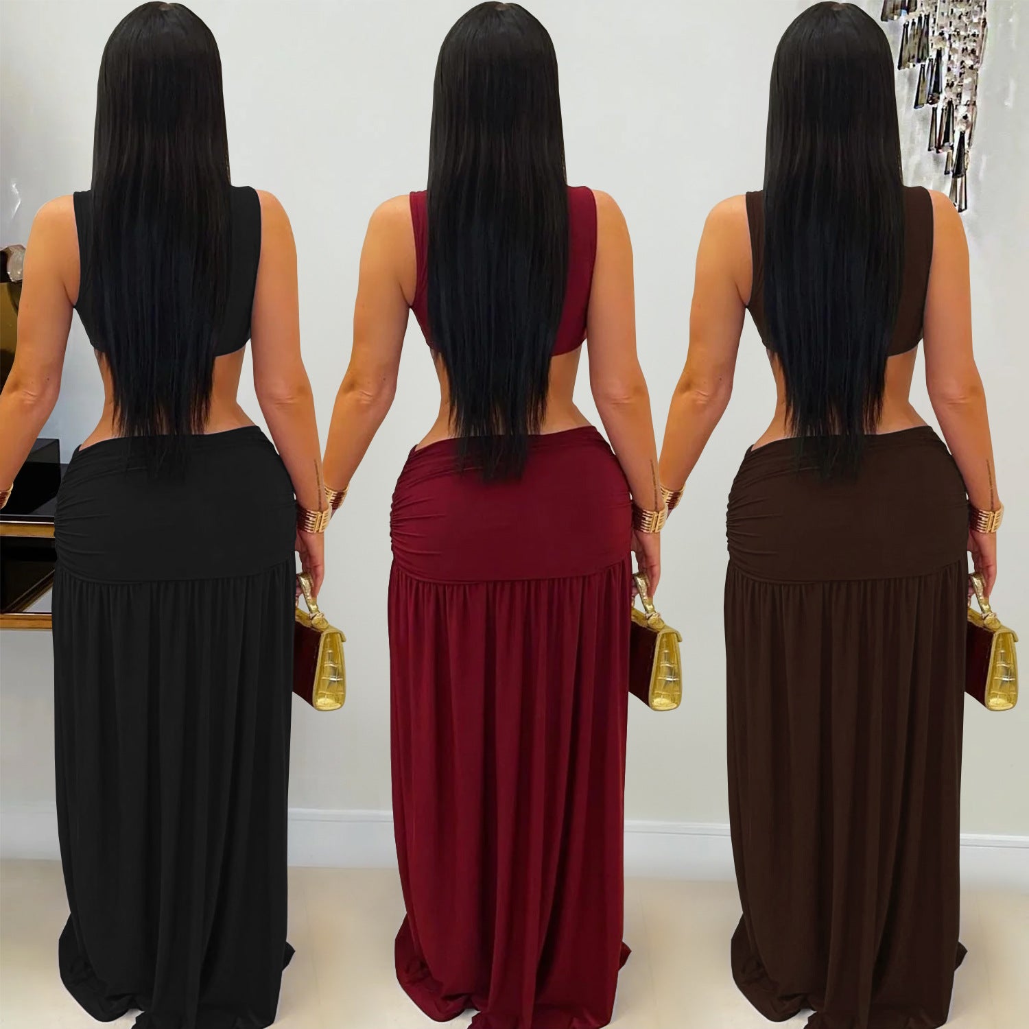 Womens' split Sleeveless Dress