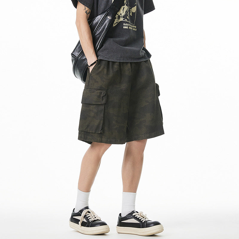 Camouflage workwear shorts for men