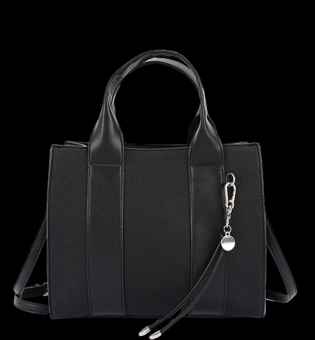 Faux leather tote bag